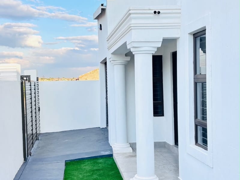 Completed double-storey residence exterior