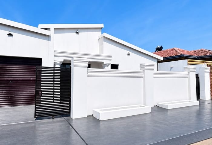Completed modern home in a South African residential development